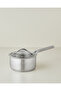 Stainless Steel Sauce Pot with Lid 18X9 cm Silver