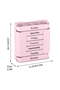 Storage box, 28-compartment drawer-style organizer, food-grade plastic, suitable for home and travel, with lid, pink. - 3