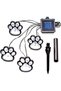 Solar-powered four-legged garden light - LED solar-powered dog and cat paw light - garden terrace patio decoration walkway - best buy