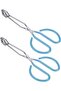 2 x 10" blue stainless steel scissor pliers with soft grip