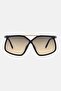 Women FT1038 Oversized Sunglasses, Black