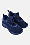 Men Lace Up Running Shoes, Navy - 2