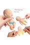 TWO Cute Squishy Baby Doll Fidget Toy, Soft TPR Slow‑Rebound Squeeze Toy, Stress Relief Squeeze Doll, Portable Palm Size Decompression Toy for Adults - 2