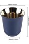 Coffee Cup Espresso Mugs Stainless Steel Double Thermally Insulated Capsule Dark Blue - 3