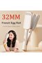 3-in-1 Ionic Ceramic Deep Wave Curling Iron Brush with 4 Heat Settings (Beige) - 2