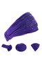 Women's wide headband, bohemian style sports headband suitable for yoga, running and other sports, non-slip and sweat-proof headband. - 3