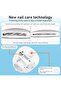 3-in-1 Electric Nail Clipper & Buffer with 2.5x Magnifier (white), 3-speed automatic nail trimmer. - 4