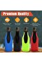 Four insulated bottle sleeves for beer, zippered design. Keeps beer ice-cold, with bound edges and a sealed bottom. - 3