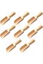 8 small wooden spoons 7.6×2.3cm for herbal tea and salt