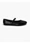 Textured Ballet Flats with Adjustable Strap