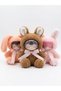 Nansi Soft Plush Figure Doll - 17 cm Decorative Sleeping Companion Toy with Ribbon Costume and Pacifier - 3