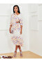 Premium Asymmetric Cut Out Midi Dress