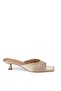 Square‑Toe Mid Heel Mule Sandals