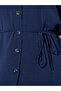 Navy Blue Longline Shirt and Wide Leg Pants Co-Ord Set - 3