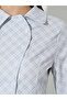 Grey Checked Button-Up Shirt - 4