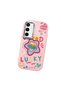 Samsung Galaxy S23 Fe Compatible Case Camera Protector Pink Silicone Couple Phone Case Heart Pattern - 3