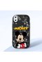 iPhone XS Compatible Case Camera Protector Black Silicone Couple Phone Case Character Patterned