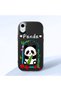 iPhone Xr Compatible Case Camera Protector Black Silicone Couple Phone Case Panda Pattern