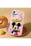 iPhone 7 Compatible Case Camera Protector Pink Silicone Couple Phone Case Character Patterned - 2