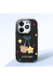 Tecno Spark 10 Pro Compatible Case Camera Protective Black Silicone Couple Phone Case with Bear Pattern