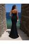Black Stone Detailed Long Evening Dress 583422 - 4