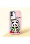 Vivo Y29 Compatible Case Camera Protector Pink Silicone Couple Phone Case Panda Pattern