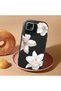 Redmi 10C Compatible Case Camera Protective Black Silicone Couple Phone Case with Floral Pattern - 2
