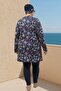 1744 Large Size Uzunkol Hijab Swimsuit Set - Mixed Pattern Laci - 6
