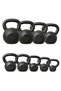 Kettlebell 8 kg din fontă, negru, greu și solid, tip halteră. - 6