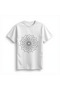 Floral Motif Circle Pattern Printed Women's T-Shirt - 2