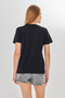 Women's Black 100% Cotton Bird Printed T-Shirt - 5