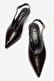 Women's Pointed Toe Open Back Mini Heeled Shoes Vodige - 6