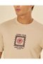 Men Beige Graphic T-Shirt - 4