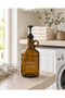 2 Liter Amber Glass Pump Dispenser for Liquid Detergent and Softener - 2