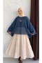 Thin Modal Fabric Tunic Shirt with Cape Sleeve Lining - 3