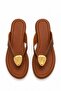Luisa Women's Gold Buckle Detailed Flip-Flops Comfortable Slippers - 2