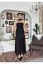 Women's Black Shawl Detailed Strapless Asymmetrical Hem Chiffon Atlas Midi Dress - 8