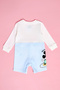 Mickey Mouse Print Rompers with Long Sleeves - 3