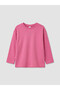 Pink Crew Neck Embroidered Girl's T-Shirt - 3
