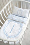 Mother's Side Duvet Cover Set (60X100) - Noble Series - Blue - Letter İ - 3