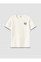 Peak New Season Ecru Crew Neck Embroidered Girls' T-Shirt