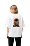Women's Oversize Graphic Printed T-Shirt Astronaut Dj Turntable Music Space Theme Relaxed Fit Casual