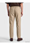 Özmarka New Season Beige Regular Fit Men's Trousers - 4
