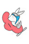 Children's T-Shirt Pilot Rabbit Cloud Printed Short Sleeve Relaxed Fit Digital Printing Comfortable Casual Modern - 3