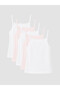 Lcw Kids White Square Neck Girls' Underwear Undershirt 5-Pack