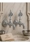 3-Piece Luxury Hammam Set 2 Pieces Chrome Patterned Ottoman Faucet with Aerator + Chrome Hammam Basin Brass Kurna Faucet Set - 2