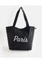Women Black Printed Shopping Bag