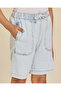 Boys Light Wash Denim Pull-On Shorts - 4