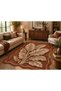 Eta Traditional Patterned Modern Woven Base Decorative Carpet Eta4058Turucu - 2