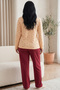Yellow Patterned Buttoned Cotton Lycra Large Size Oversized Knitted Pajama Set26240901 - 3